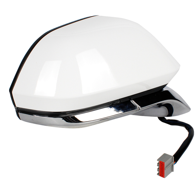 Rear View Mirror Assembly For Lincoln MKZ 2013-2020/White painted/14-pin/with lettering/Right