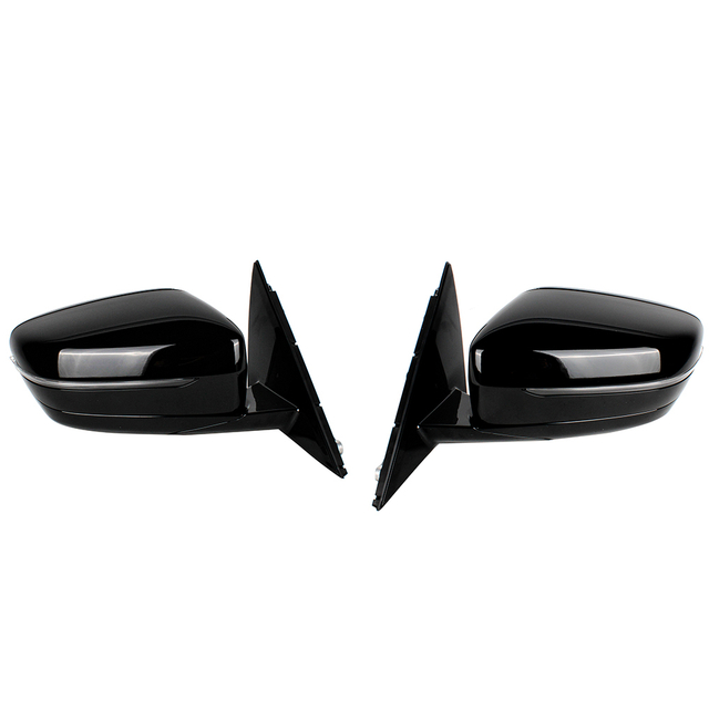 Rear mirror assembly For BMW 5 Series G30/G38 520 530 540 2017-2022 Black Paint / With Blind Spot