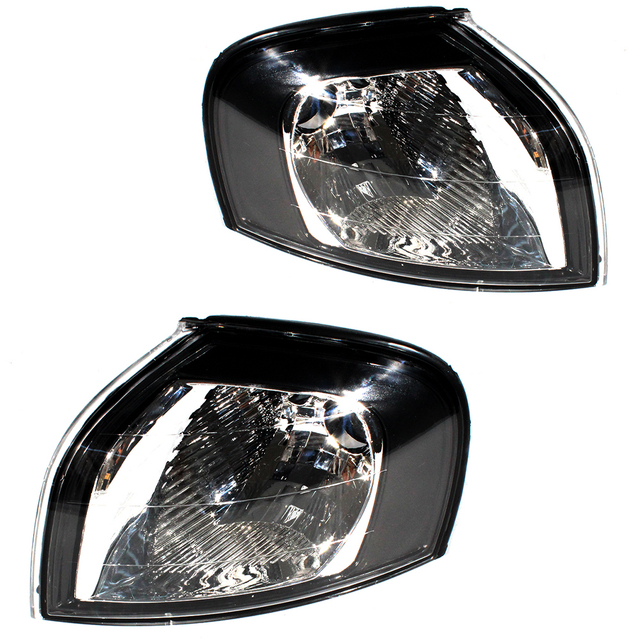 Corner light For Volvo S80 1999-2006/Black Frame/Double Bulb/Right